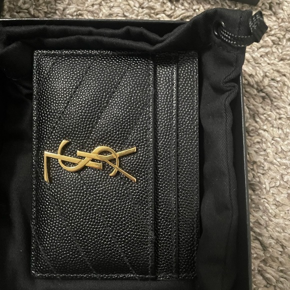 Yves Saint Laurent Black Quilted Leather Bag with matching Wallet - Picture 4 of 7